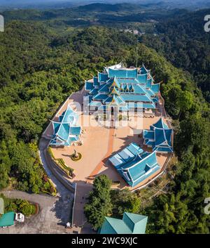 Vue aérienne de Wat Pa Phu Kon à Loei, Thaïlande Banque D'Images