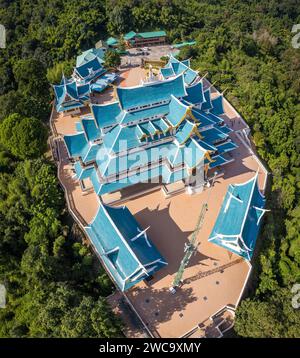 Vue aérienne de Wat Pa Phu Kon à Loei, Thaïlande Banque D'Images