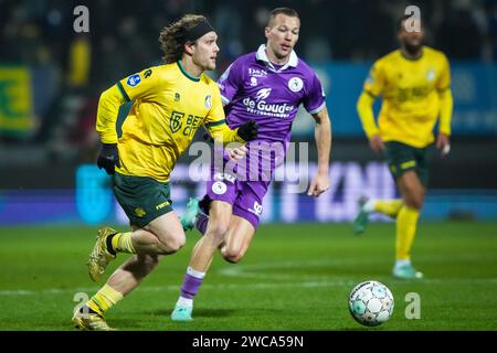 Sittard, pays-Bas. 13 janvier 2024. SITTARD, PAYS-BAS - JANVIER 13 : Alen Halilovic de Fortuna Sittard lors du match néerlandais d'Eredivisie entre Fortuna Sittard et Sparta Rotterdam au Fortuna Sittard Stadion le 13 janvier 2024 à Sittard, pays-Bas. (Photo Orange Pictures) crédit : Orange pics BV/Alamy Live News Banque D'Images