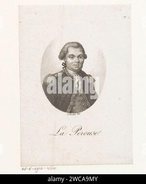 Portret van Jean -François de la Pérouse, Luigi Rados, 1783 - 1840 imprimer Italie papier gravure personnages historiques Banque D'Images