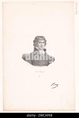 Portret van Louis Antoine de Saint-Just, anonyme, veuve Delpech (Naudet), en ou après 1818 - en ou avant 1842 imprimer Paris papier personnages historiques Banque D'Images