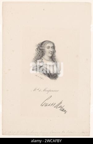 Portret van Anne-Marie-Louise d'Orléans, anonyme, veuve Delpech (Naudet), en ou après 1818 - en ou avant 1842 imprimer Paris papier personnages historiques Banque D'Images