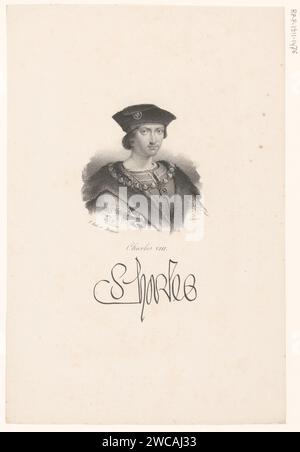 Portrait de Charles VIII de France, Anonyme, veuve Delpech (Nudet), en ou après 1818 - en ou avant 1842 imprimer Paris papier personnages historiques Banque D'Images