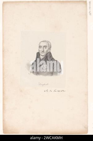 Portret van Bernard-Germain de Lacépède, anonyme, veuve Delpech (Naudet) (peut-être), en 1818 ou après - en 1842 ou avant papier de Paris. personnages historiques Banque D'Images