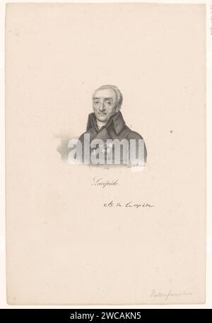 Portret van Bernard-Germain de Lacépède, anonyme, veuve Delpech (Naudet), en ou après 1818 - en ou avant 1842 imprimer Paris papier personnages historiques Banque D'Images