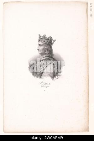 Portrait de Philippe II de France, Anonyme, veuve Delpech (Naudet), en ou après 1818 - en ou avant 1842 imprimer Paris papier personnages historiques Banque D'Images