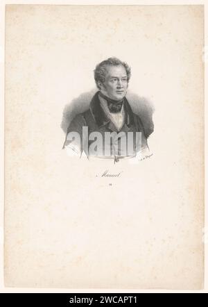 Portret van Jacques-Antoine Manuel, anonyme, veuve Delpech (Naudet), en ou après 1818 - en ou avant 1842 imprimer Paris papier personnages historiques Banque D'Images