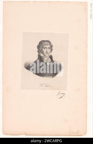 Portret van Louis Antoine de Saint-Just, anonyme, veuve Delpech (Naudet) (peut-être), d'après Henri Grévedon, en ou après 1818 - en ou avant 1842 papier de Paris. personnages historiques Banque D'Images