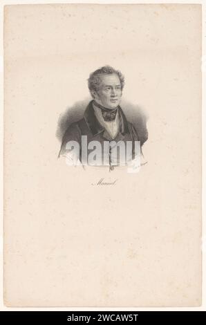 Portret van Jacques-Antoine Manuel, anonyme, veuve Delpech (Naudet), en ou après 1818 - en ou avant 1842 imprimer Paris papier personnages historiques Banque D'Images