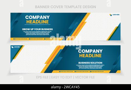 Bannière de couverture d'entreprise promotion d'en-tête de site Web de médias sociaux d'entreprise Illustration de Vecteur