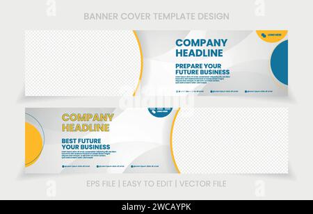 Bannière de couverture d'entreprise promotion d'en-tête de site Web de médias sociaux d'entreprise Illustration de Vecteur