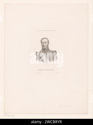 Portret van Nicolas-Charles-Marie Oudinot, hertog van Reggio, A. Houchard (attribué à), 1842 - c. 1845 tirage Paris gravure sur papier personnages historiques. commandant en chef, général, maréchal Banque D'Images