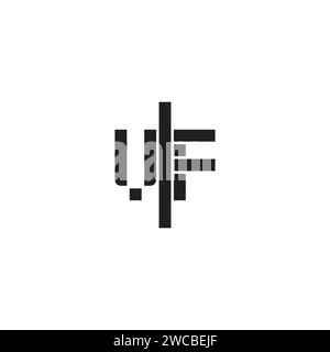 Concept géométrique audacieux VF dans un design professionnel de haute qualité qui imprimera bien sur tous les supports d'impression Illustration de Vecteur