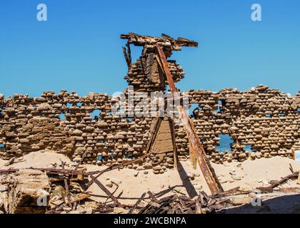 Namibie Elizabeth Bay Diamond Mine Construction 1924-1926 Grande Dépression fermée 1931 abandonnée 1940. Banque D'Images