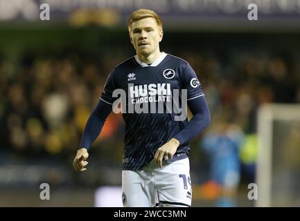 Duncan Watmore de Millwall. - Millwall v Norwich City, Sky Bet Championship, The New Den Stadium, Londres, Royaume-Uni - 29 décembre 2023. Usage éditorial uniquement - des restrictions DataCo s'appliquent. Banque D'Images