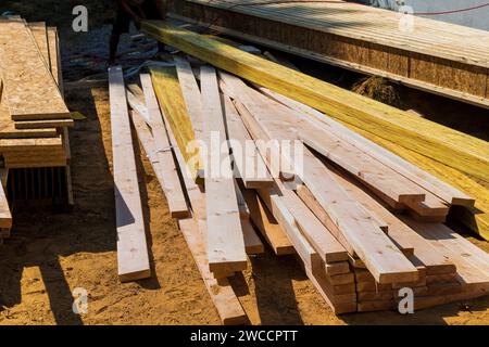 Les matériaux pour la construction sont disponibles sur le chantier de construction sont prêts à être utilisés Banque D'Images