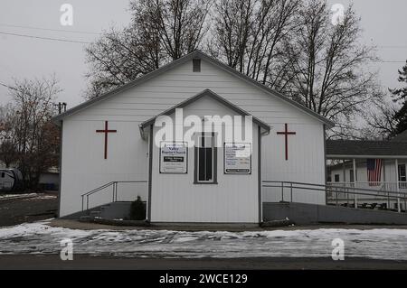 LEWISTON / IDAHO ( ÉTATS-UNIS 02. Janvier 2018 -Lewis -Clark Valley Baptish Chruch . (Photo.Francis Joseph Dean /Deanpictures/ Banque D'Images