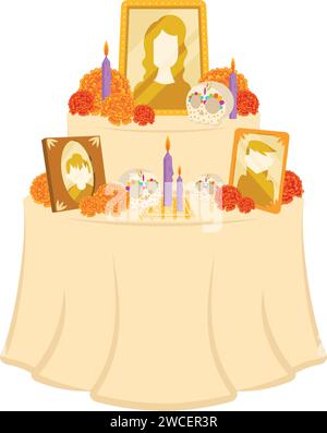 Jour de l'autel mort vecteur Illustration de Vecteur