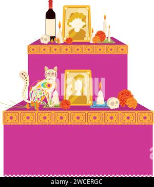 Jour de l'autel mort vecteur Illustration de Vecteur