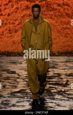 Milan, Italien. 15 janvier 2024. ZEGNA automne/hiver 2024-2025 Runway pendant la Fashion week de Milan vêtements pour hommes le 2024 janvier - Milan ; Italie 15/01/2024 crédit : dpa/Alamy Live News Banque D'Images