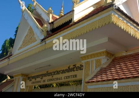 Entrée au Centre génocidaire Choung EK, Phnom Penh, Cambodge. Banque D'Images