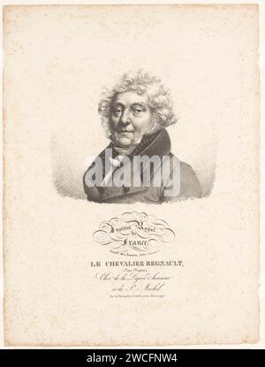 Portrait du peintre Jean-Baptiste Regnault, Julien-Léopold Boilly, 1820 tirage sur papier parisien personnages historiques. portrait, autoportrait de peintre Banque D'Images