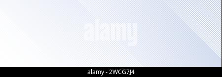 Fond de pied de page de ligne diagonale bleu clair. Papier peint à rayures obliques gris abstrait. Embase universelle géométrique large. Vector tech toile de fond pour flyer, affiche, bannière, brochure, livret, dépliant Illustration de Vecteur