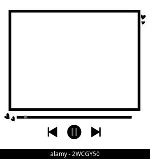 Illustration de l'interface du lecteur de musique Illustration de Vecteur
