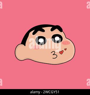 Shinchan Cute Pout Vector Illustration Illustration de Vecteur