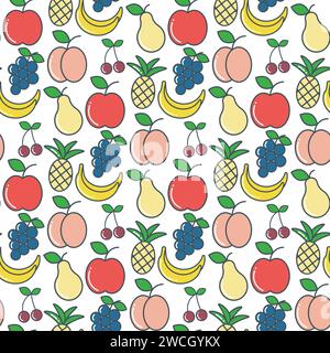 Fond de fruits tropicaux, illustration vectorielle Illustration de Vecteur