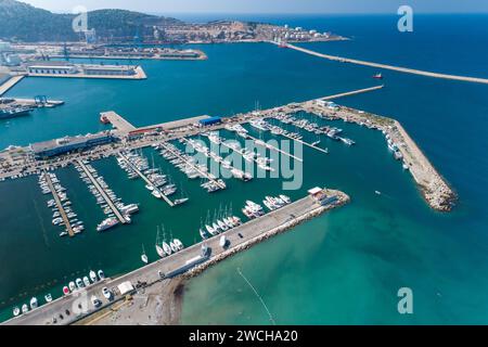 Vue aérienne du port de plaisance en Bar Banque D'Images