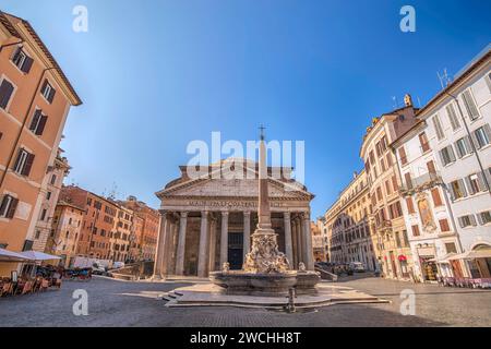 Rome Italie, vue sur la ville au Panthéon de Rome Piazza della Rotonda Banque D'Images