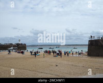 Plage de St Ives Banque D'Images