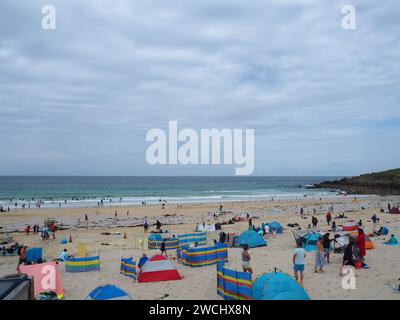 Plage de St Ives Banque D'Images