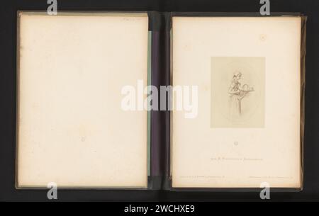 Production photographique d'un croquis d'une femme de ménage avec un plateau avec du café par Albert Hendschel, Theodor Huth, d'après Albert Hendschel, c. 1865 - dans ou avant c. 1870 photographie cette photo fait partie d'une couverture avec 50 photos sur 48 feuilles, une liste d'images et une page de titre. Frankfurt am main papier albumen print Kitchen-Maid, serviteur de cuisine. cafetière Banque D'Images