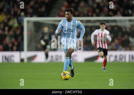 Haji Wright of Coventry - Sunderland v Coventry City, Sky Bet Championship, Stadium of Light, Sunderland, Royaume-Uni - 23 décembre 2023 usage éditorial uniquement - des restrictions de DataCo s'appliquent Banque D'Images