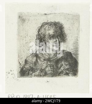 Homme adulte, Jan Chalon, 1748 - 1795 imprimer un homme adulte. Buste vers la droite. Nord des pays-Bas (éventuellement) gravure sur papier / morphologie de la pointe sèche de l'expression humaine (+ mâle adulte (être humain)) Banque D'Images