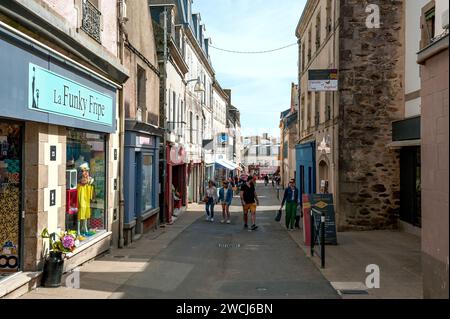 Streetlife à Douarnenez, Finistère, Bretagne, France Banque D'Images