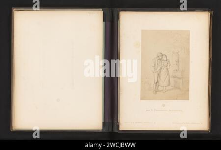 Production photo d'un croquis d'un couple d'amour dans un puits par Albert Hendschel, Theodor Huth, d'après Albert Hendschel, c. 1865 - dans ou avant c. 1870 photographie cette photo fait partie d'une couverture avec 50 photos sur 48 feuilles, une liste d'images et une page de titre. Frankfurt am main papier albumen imprimer couple d'amoureux. eh bien Banque D'Images