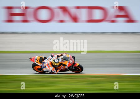 Huit fois champion du monde MotoGP Marc Marquez l'année où Honda remporte la triple couronne, Valence, le 17 novembre 2019. Banque D'Images