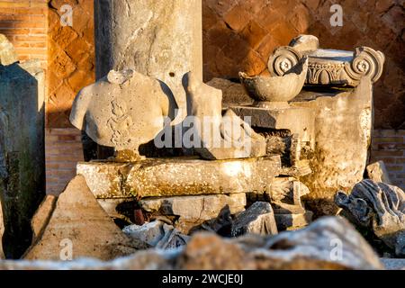 Reste dans le Parco archeologico del Celio, Rome, Italie Banque D'Images