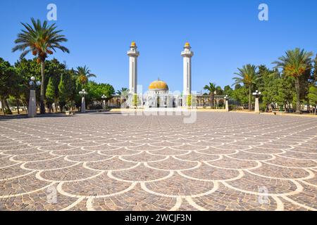 Mausolée de Habib Bourguiba, premier président de la Tunisie à Monastir. Banque D'Images