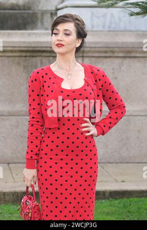 Rome, Italie. 16 janvier 2024. Chiara Francini assiste au photocall d'un film pare parecchio Parigi sur la Piazza Cavour. Crédit : SOPA Images Limited/Alamy Live News Banque D'Images