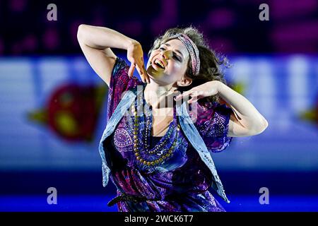 Josefin TALJEGARD (SWE), lors de l’exposition Gala, aux Championnats d’Europe de patinage artistique de l’ISU 2024, à algiris Arena, le 14 janvier 2024 à Kaunas, Lituanie. Crédit : Raniero Corbelletti/AFLO/Alamy Live News Banque D'Images