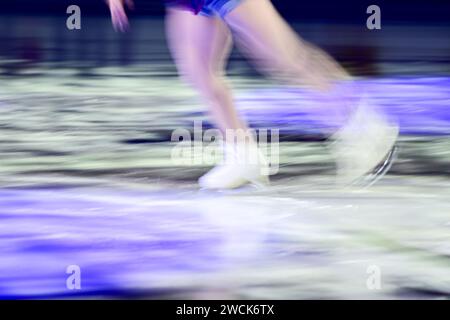 Josefin TALJEGARD (SWE), lors de l’exposition Gala, aux Championnats d’Europe de patinage artistique de l’ISU 2024, à algiris Arena, le 14 janvier 2024 à Kaunas, Lituanie. Crédit : Raniero Corbelletti/AFLO/Alamy Live News Banque D'Images