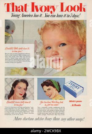 Vintage 'Good Housekeeping' Magazine annonce du numéro de février 1953, États-Unis Banque D'Images