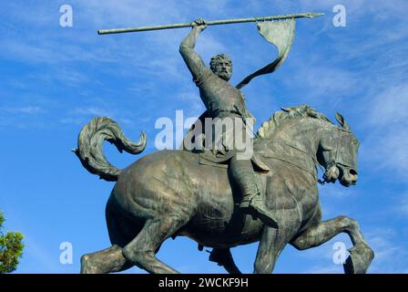 Hotel Nobel statue, Balboa Park, San Diego, Californie Banque D'Images