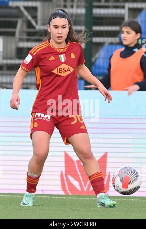 Naples, Italie, 16 janvier, 2024 Pellegrino Cimmino de AS Roma Soccer - coupe d'Italie féminine Macth entre Napoli Femminile vs AS Roma Credit:Agostino Gemito/ Alamy Live News Banque D'Images