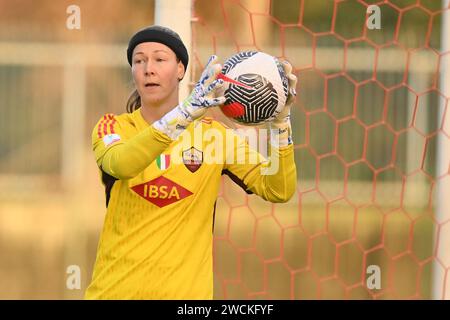 Naples, Italie, 16 janvier, 2024 Tinja Korpelo de AS Roma Soccer - coupe d'Italie féminine Macth entre Napoli Femminile vs AS Roma Credit:Agostino Gemito/ Alamy Live News Banque D'Images