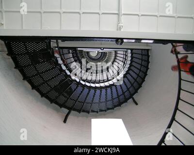A1A Scenic and Historic Coastal Byway - escalier en spirale à l'intérieur de la rue St. Augustine Lighthouse Banque D'Images